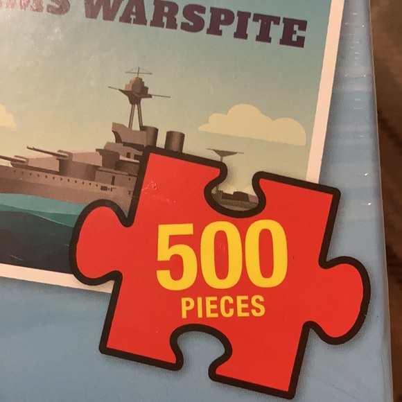 Battleship 500 pc puzzle & collectible cards NIB Military Memorial Day Veteran - Picture 3 of 8